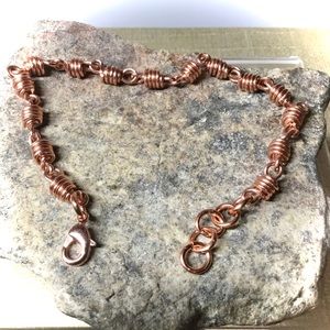 Sturdy minimalist solid copper wire wrap bracelet